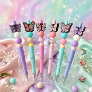 Pastel Butterfly Beadable Pen