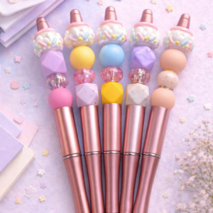 Pink Cupcake Beadable Pen